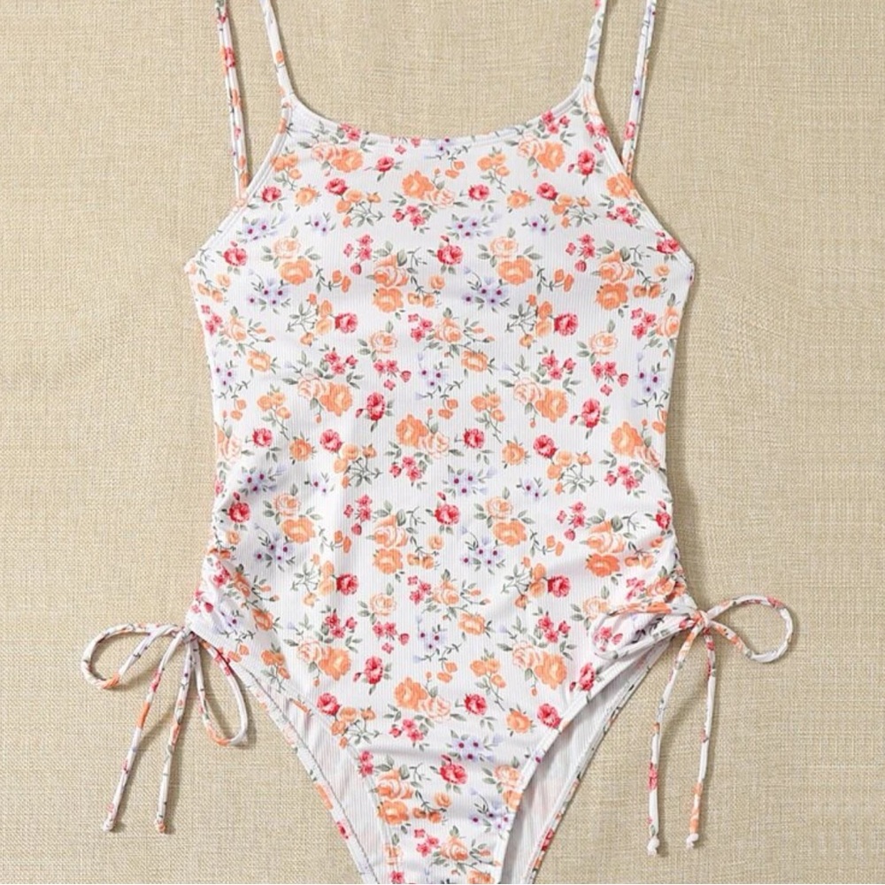 Floral one peice swim suit